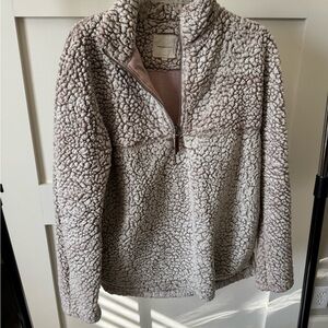 Thread & Supply pocketed Sherpa half zip pull over